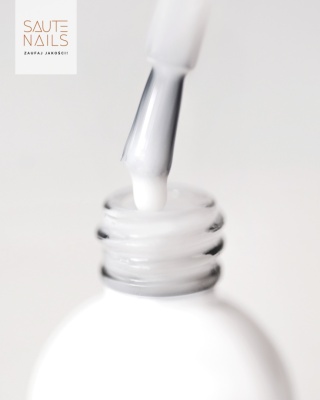 Saute Nails Milky Top No Wipe 8ml – mleczny top hybrydowy