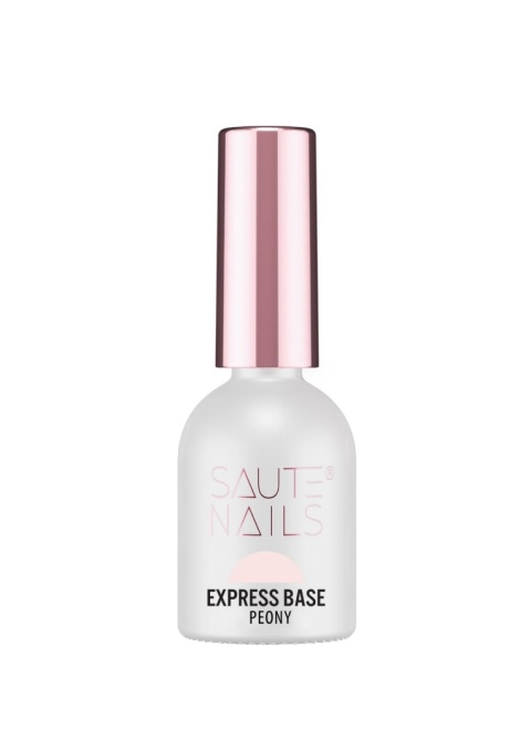 Saute Nails Express Base Peony 8ml – różowa baza hybrydowa TPO & HEMA Free