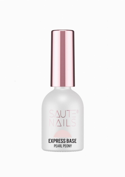 Saute Nails Express Base Pearl Peony 8ml – różowo-fioletowa baza z perłową poświatą TPO & HEMA Free