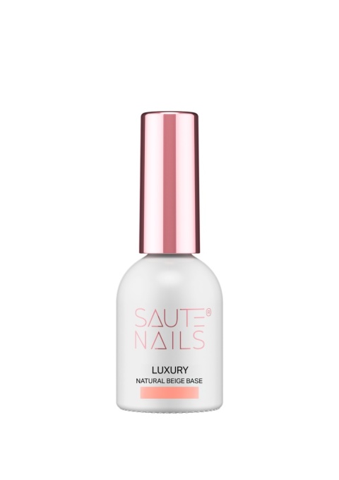Saute Nails Luxury Natural Beige Base 8ml – baza hybrydowa ciepły beż