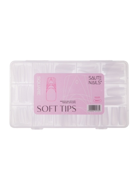Sate Nails Soft Tips Square 360 szt – tipsy do paznokci kwadratowe