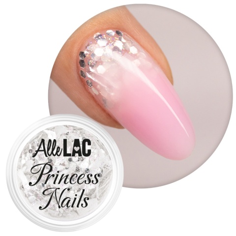 Pyłek do paznokci Princess Nails AlleLac Nr 1 ozdoba do żelu i hybrydy 1 g