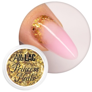 Pyłek do paznokci złoty Princess Nails AlleLac Nr 6 do zdobień żelowych 1 g