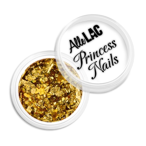 Pyłek do paznokci złoty Princess Nails AlleLac Nr 6 do zdobień żelowych 1 g