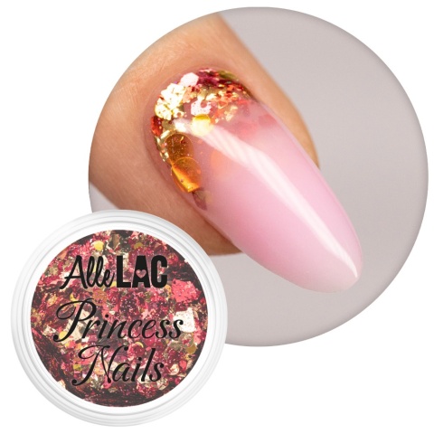 Pyłek do paznokci czerwony Princess Nails AlleLac Nr 7 ozdoba do żelu 1 g