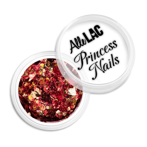Pyłek do paznokci czerwony Princess Nails AlleLac Nr 7 ozdoba do żelu 1 g