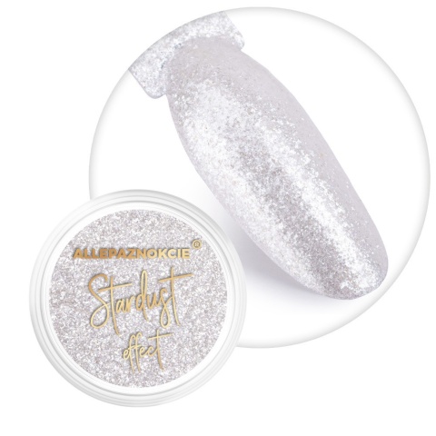 Pyłek do paznokci Stardust Allepaznokcie srebrny efekt blasku 0,3 g