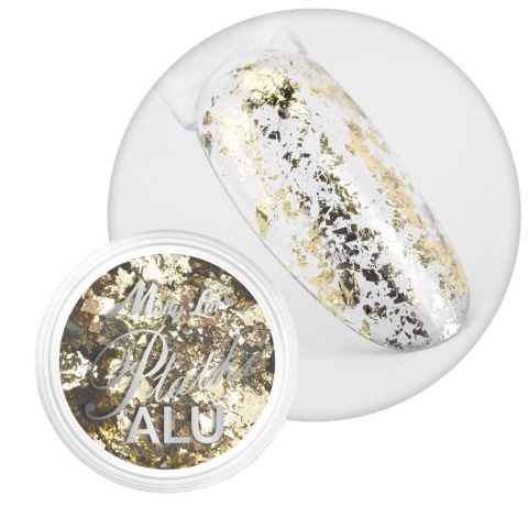 Pyłek metaliczny do paznokci MollyLac Płatki Alu Nr 12 Złoty 0,2 g