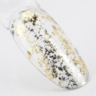 Pyłek metaliczny do paznokci MollyLac Płatki Alu Nr 12 Złoty 0,2 g