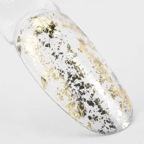 Pyłek metaliczny do paznokci MollyLac Płatki Alu Nr 12 Złoty 0,2 g