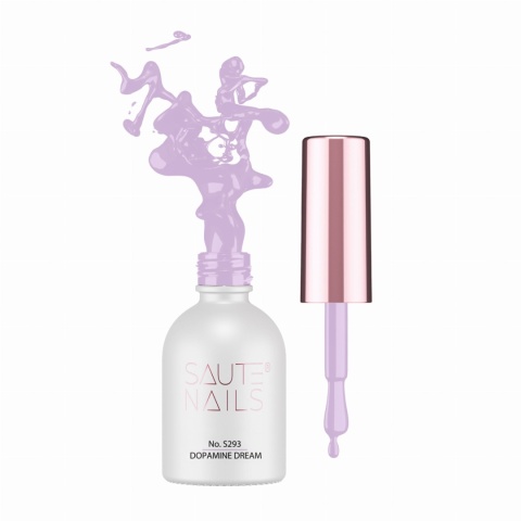 Saute Nails Lakier Hybrydowy S293 Dopamine Dream – pastelowy lawendowy fiolet