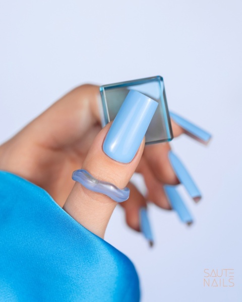 Saute Nails Lakier Hybrydowy S294 Misty Blue – pastelowy błękit