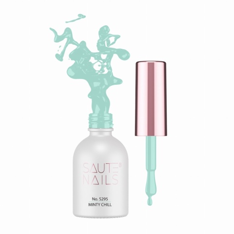 Saute Nails Lakier Hybrydowy S295 Minty Chill – pastelowa mięta