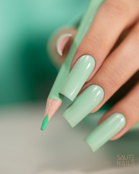 Saute Nails Lakier Hybrydowy S295 Minty Chill – pastelowa mięta