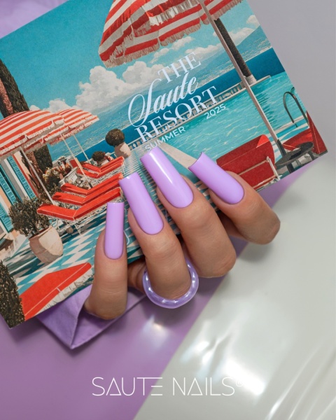 Saute Nails Lakier Hybrydowy S307 Chilly Lilly – pudrowa lawenda
