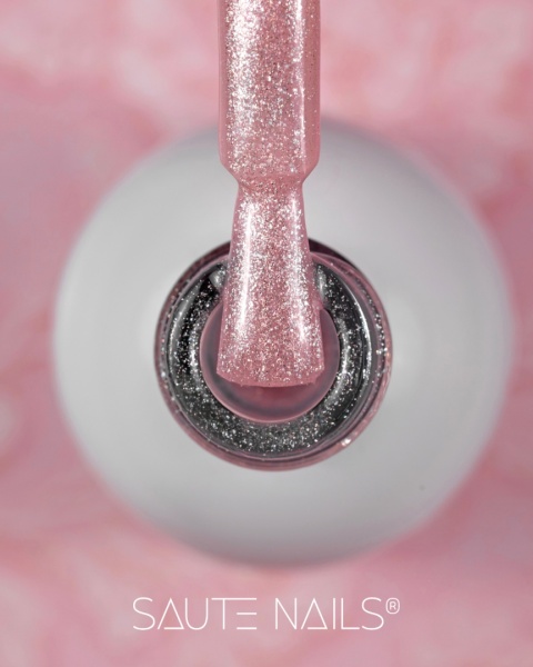 Saute Nails Lakier hybrydowy S316 Soul Touch – transparentny beż z drobiną 8ml