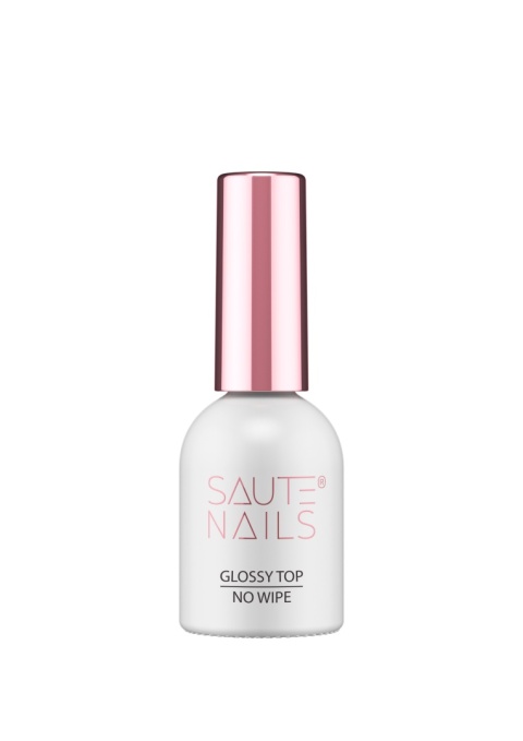 Saute Nails Top hybrydowy Glossy Top No Wipe – wysoki połysk