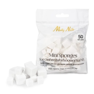 Zestaw mini gąbek do ombre babyboomer Molly Nails 50 szt.
