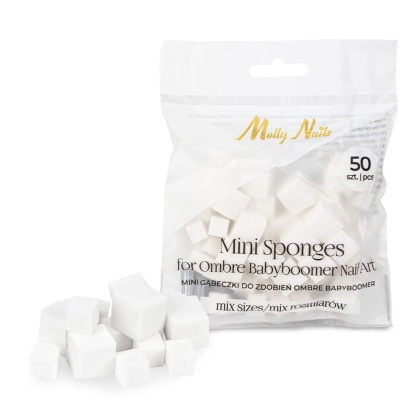 Zestaw mini gąbek do ombre babyboomer Molly Nails 50 szt.