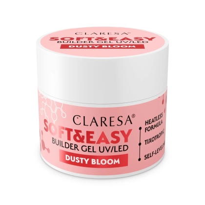 CLARESA Żel budujący Soft&Easy Dusty Bloom 45 g róż