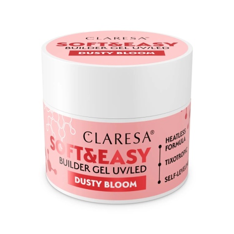 CLARESA Żel budujący Soft&Easy Dusty Bloom 45 g róż