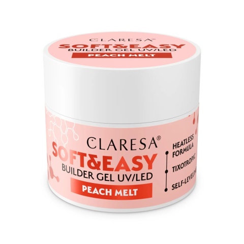 CLARESA Żel budujący Soft&Easy Peach Melt 45 g brzoskwinia