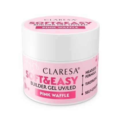 CLARESA Żel budujący Soft&Easy Pink Waffle 45 g róż