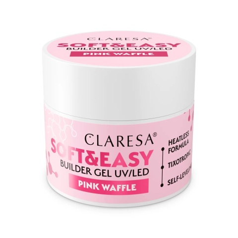 CLARESA Żel budujący Soft&Easy Pink Waffle 45 g róż