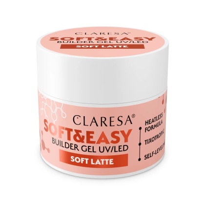 CLARESA Żel budujący Soft&Easy Soft Latte 45 g beż