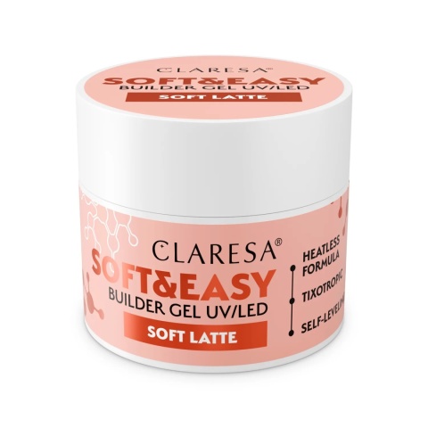 CLARESA Żel budujący Soft&Easy Soft Latte 45 g beż