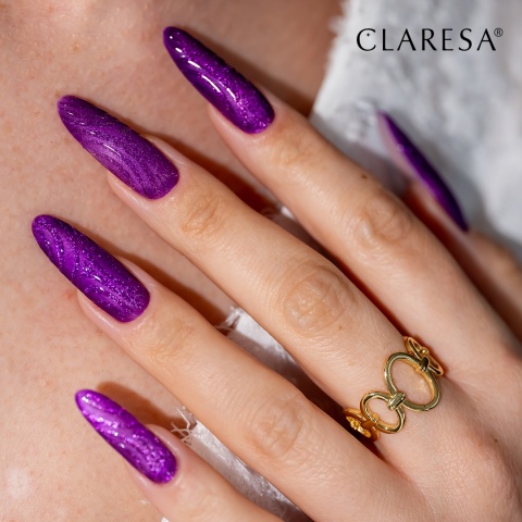 Claresa Hydro Purple 5 g – szklany fioletowy lakier hybrydowy z efektem glass