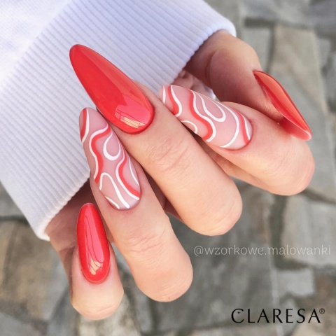 Claresa Red 400 5 g – czerwony lakier hybrydowy wpadający w pomarańcz
