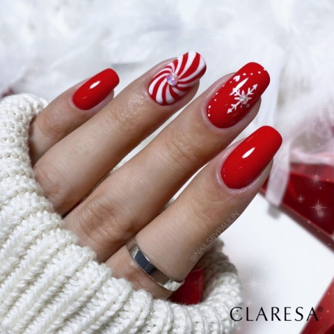 Claresa Red 406 5 g – ognisty, strażacki czerwony lakier hybrydowy