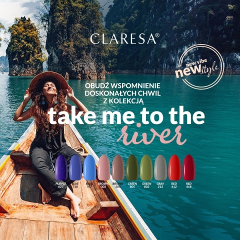 Claresa Red 418 5 g – klasyczna, głęboka czerwień lakier hybrydowy