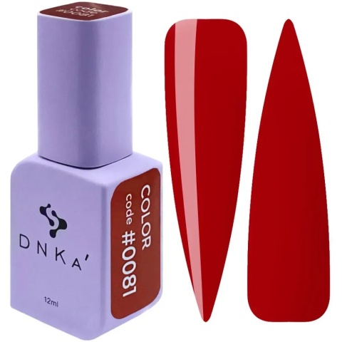 DNKa Lakier Hybrydowy Color #0081 czerwień malinowa 12 ml – elegancki odcień