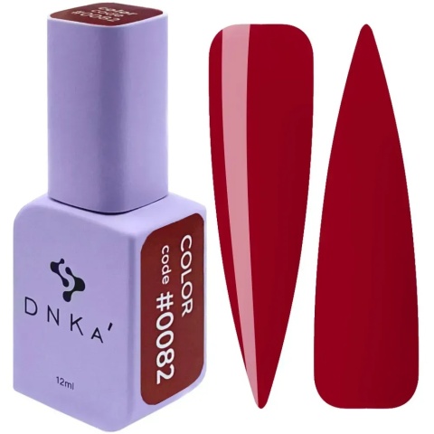 DNKa Lakier Hybrydowy Color #0082 winna czerwień 12 ml – elegancki odcień