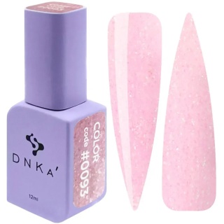 DNKa Lakier Hybrydowy Color #0093 jasny róż z drobinką 12 ml – delikatny połysk