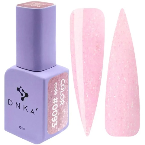 DNKa Lakier Hybrydowy Color #0093 jasny róż z drobinką 12 ml – delikatny połysk