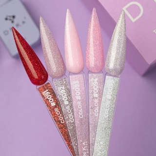 DNKa Lakier Hybrydowy Color #0093 jasny róż z drobinką 12 ml – delikatny połysk