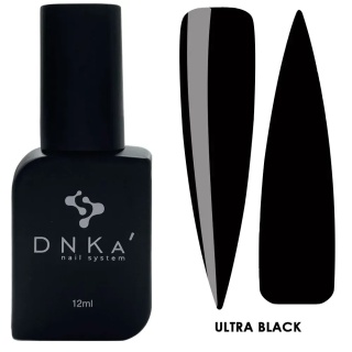 DNKa Lakier Hybrydowy Ultra Black czarny 12 ml – pełne krycie 1 warstwa