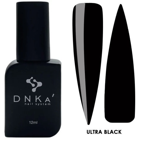 DNKa Lakier Hybrydowy Ultra Black czarny 12 ml – pełne krycie 1 warstwa