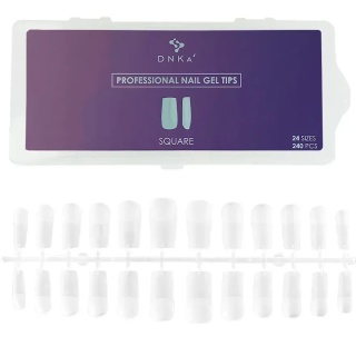 DNKa Professional Nail Gel Tips Square 240 szt – żelowe tipsy kwadrat