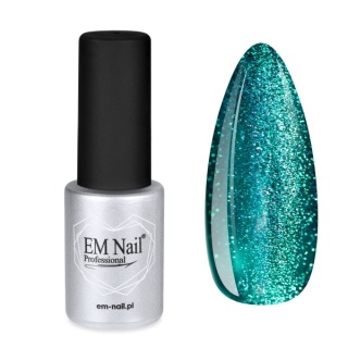 EM Nail Cat Eye 7D 24 Green Aura szmaragdowa zieleń