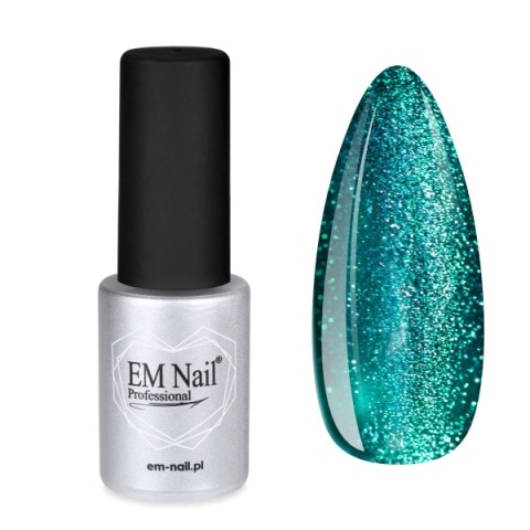 EM Nail Cat Eye 7D 24 Green Aura szmaragdowa zieleń