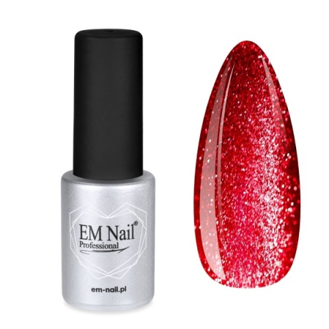 EM Nail Cat Eye 7D 25 Gala Flare intensywna czerwień