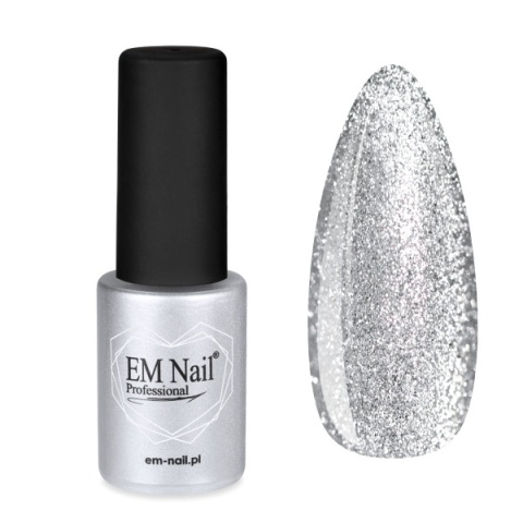 EM Nail Cat Eye 7D 28 Iconic Shine srebrny