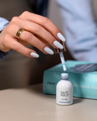 Saute Nails Lakier hybrydowy S336 Celestial Blue pastelowy błękit 8 ml