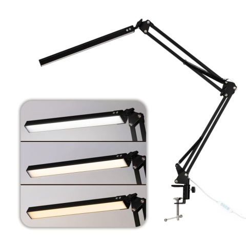 Lampka kosmetyczna biurkowa do manicure 13W czarna MT-328