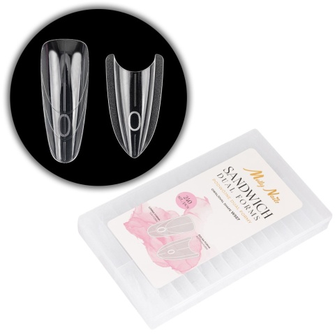 Molly Nails Dual Forms podwójne formy W557 owal 240 szt