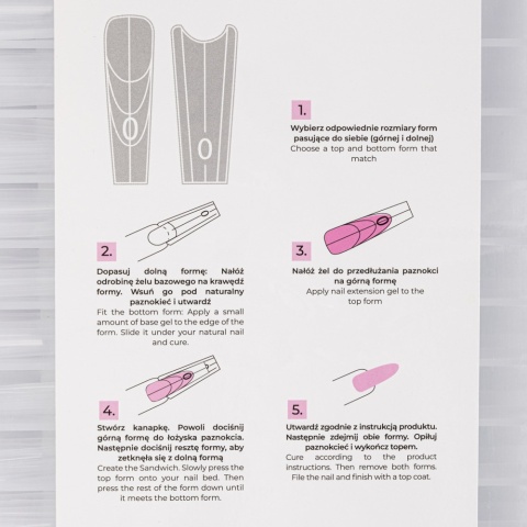 Molly Nails Dual Forms podwójne formy W557 owal 240 szt